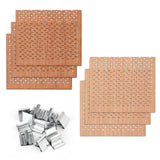 6pcs Wooden Candle Wicks, 2.36x2.76in Premium Wooden Wicks for Candles Making with 12pcs Bases Hollow Triangle Design Wood Candle Wicks Perfect DIY Candlemaking Supplies Gosknor