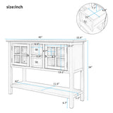 Wood Console Table Sofa Table, 45'' Modern Console Table Sofa Table for Living Room with 2 Drawers, 2 Cabinets and 1 Shelf,Easy to Assemble (Blue) Anwick