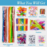 RAINFLOW Arts & Crafts Supplies - Craft Kit,Supplies & Materials Set for School,Classroom,Family, Party, DIY, Art Creation, Holiday Decoration RAINFLOW