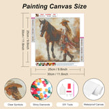 FHBUBPUP Horse Diamond Painting Kits for Adults, Diamond Art Kits for Beginners, 5D DIY Full Drill Round Gem Art, Paint with Diamond Beads Craft Home Wall Decor 12x12 inch FHBUBPUP