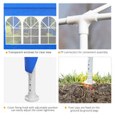 Outsunny 10' x 20' Large Party Tent, Outdoor Event Shelter, Gazebo Canopy with 4 Removable Window Sidewalls for Weddings, Blue Outsunny