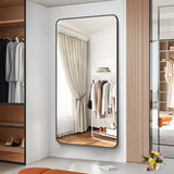 BONEWEI 72x36 inch Large Bathroom Mirror,Black Rectangle Mirror,Wall Mounted Bathroom Frame Vanity Mirror with Round Corner for Bedroom Living Room,Entryway Hangs Horizontal or Vertical BONEWEI