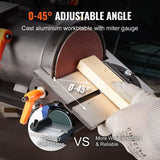 VEVOR 1 x 30 Inch Belt Sander with 5 Inch Disc Sander, Powerful Bench Sander with 2.5A Induction Motor for Woodworking VEVOR