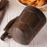Wooden Beer Mug with Lid, 22 oz, Hunter Beer Stein, Pirate, Medieval, Fantasy, Plain Beer Tankard, DnD Gamer Gift, Geek Gift STAR MUGS