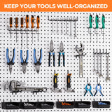 INCLY 220PCS Extra Thick 1/4" Pegboard Accessories Organizer Kit, Heavy Duty Black Pegboard Hooks with Bins and Peg Lock, Peg Board Hooks Assortment for Garage Wall Attachments Hanging Tools INCLY