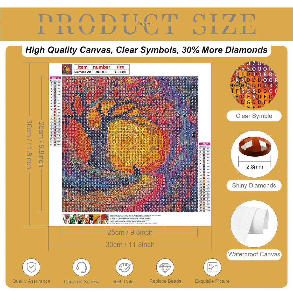 Sanjee Fantasy Diamond Painting Kits for Adults, 5D DIY Tree Diamond Art Kits for Beginners, Round Full Drill Diamond Dots Paintings Diamond Painting for Home Wall Decoration Gift, 12x12inch Sanjee