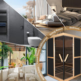 ToTibuy Infrared Sauna Two Person Saunas APP Control 1980W Wooden Home Spa Room Canadian Hemlock Wood Low-EMF Indoor Saunas,47.24 * 47.24 * 75.59Inch ToTibuy