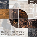 BoscoMondo Solid Wood Fireplace Mantel Shelf, Floating Mantle for Living Room, Farmhouse Rustic Wood Mantel, Easy Wall Mount with Heavy-Duty Metal Bracket (54", Oak) BoscoMondo