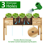 PrimeZone 2PCS 48 x 24 x 30 in FSC-Certified Acacia Wood Raised Garden Bed - Elevated Planter Box with Legs, Plant Stand Outdoor for Herbs, Vegetables, Flowers in Backyard, Patio, Balcony, Gardening PrimeZone