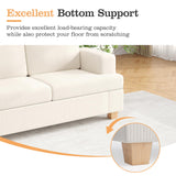 Apicizon 89'' 3-Seat Sofa Couch with Loveseat, 2 Piece Comfy Sofa Sets for Living Room, Modern Lounge Sofa Sleeper Couch for Apartment with Deep Seat, Living Room Set White Corduroy Apicizon