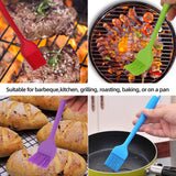 6 PCS CUALORK Silicone Basting Brush, Upgrade Pastry Brush,Heat Resistant Silicone Brushes, Premium Cooking Brush for Sauce Marinade Meat Glazing, Oil Brush for BBQ Kitchen Cooking Baking and Grilling Cualork