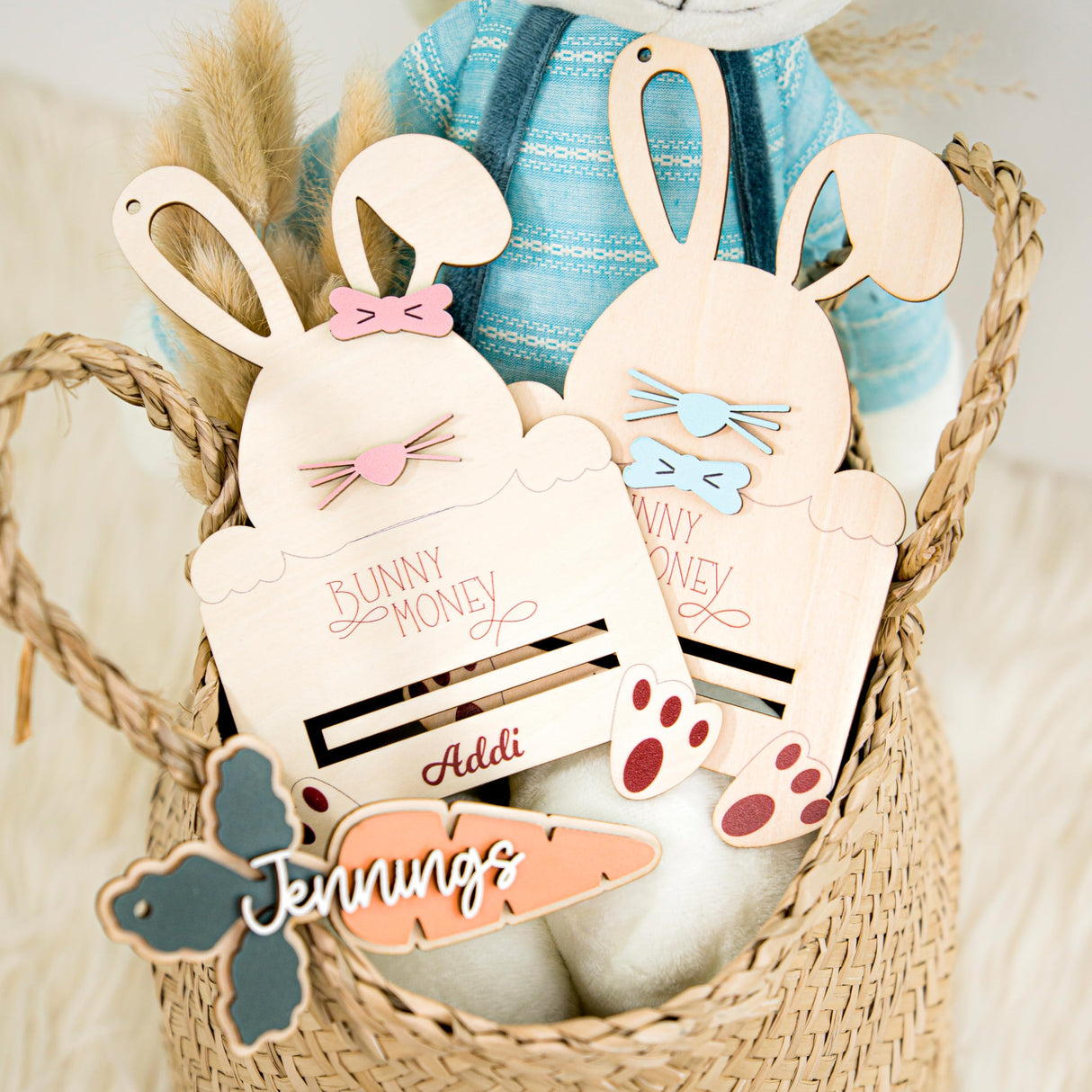 KindlyToys Personalized Easter Basket Tags, Easter Money Holder, Easter Gifts Teens, Easter Basket Stuffers, Easter Bunny Money Holder, Easter Gift Tag MH03 Kindlytoys