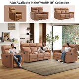 CANMOV Swivel Rocker Recliner, Glider Rocking Chair, Nursing Chairs Swivel Glider Recliners with Soft Backrest, Leathaire Manual Reclining Sofa for Living Room Bedroom Apartment, Brown CANMOV