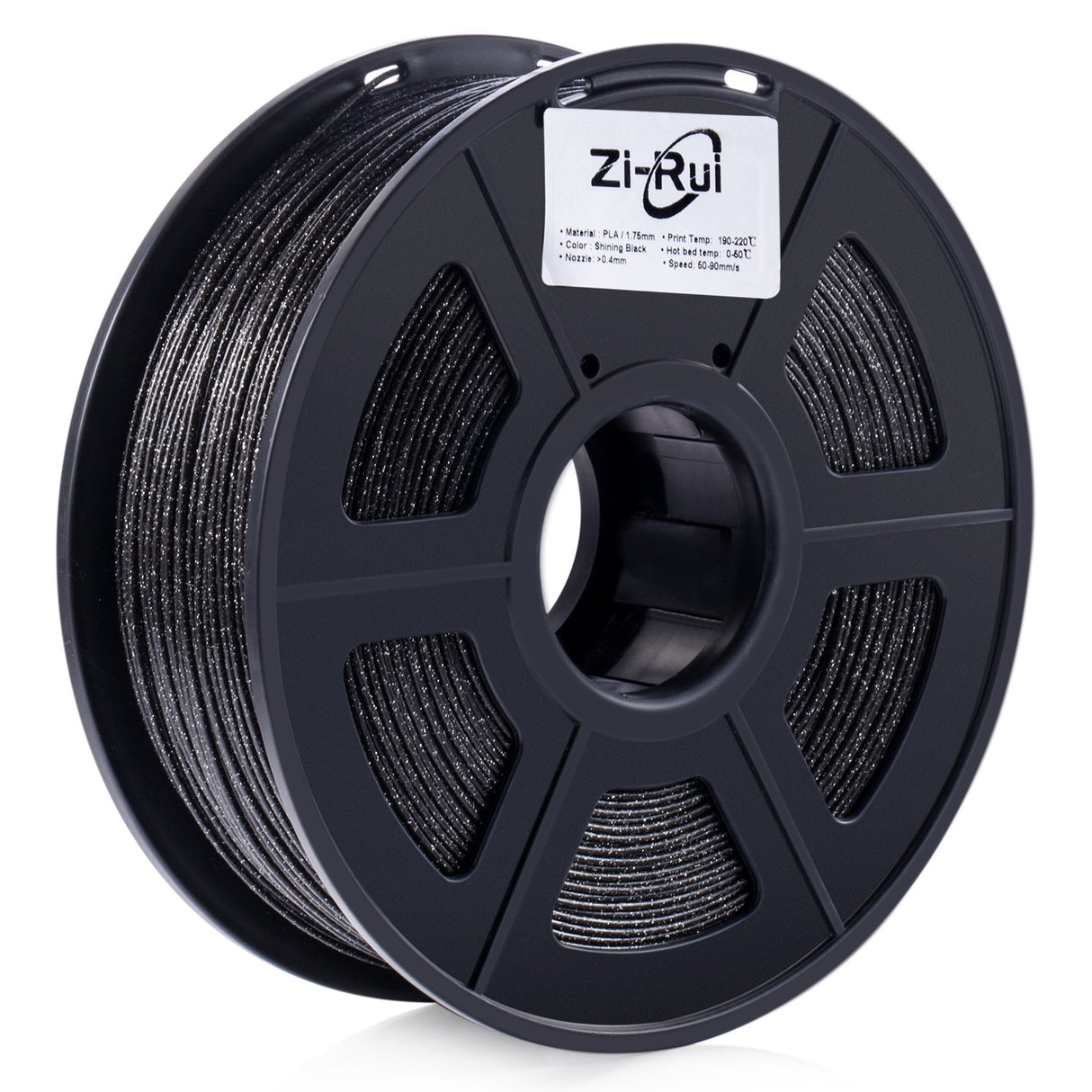 Zi-Rui Marble Color 3D Printer PLA Filament,Sparkly Black,1.75mm,Dimensional Accuracy+/- 0.03 mm, 2.2LBS. Zi-Rui