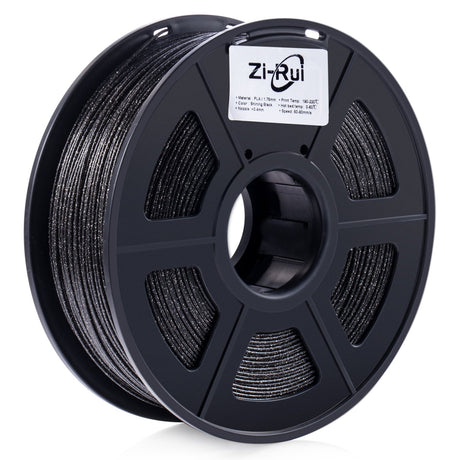 Zi-Rui Marble Color 3D Printer PLA Filament,Sparkly Black,1.75mm,Dimensional Accuracy+/- 0.03 mm, 2.2LBS. Zi-Rui