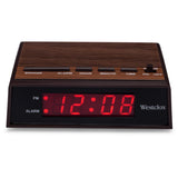 Westclox Retro Wood Style Easy To Read Super Bright Small Night Table Ascending Alarm Clock 22690. Westclox