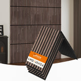 Upick Foldable Acoustic Wall Panels, 4 Pack 48" x 12.6" MDF Slat Wood Panels for Wall, Sound Absorbing Wall Panels for Interior Wall Decor, Walnut Upick