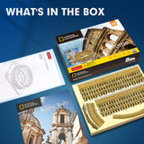 CubicFun 3D Puzzle for Adults Kids Rome Colosseum Jigsaw Italy Architecture Model Kits DIY Toys with Booklet Birthday Gift for Boys Girls Age 8+, 131 Pieces Valentine's Day Gift Easter Gifts Puzzles CubicFun