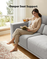 Pipishell Loveseat Couches for Living Room, 65" Modern Couch with Deep Seats and Wide Armrests, Comfortable Love Seat Sofa with Sturdy Frame, Easy to Clean with Removable Covers,Grey Pipishell