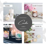 Mobiusea Creation Candle Label Roll | 2 Inch Waterproof Labels for Candle Making Supplies, Tins, Jars, Boxes Packaging Mobiusea Creation