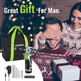 WORKPRO Cordless Drill Driver Kit, 12V Electric Screwdriver Driver Tool Kit, 3/8" Keyless Chuck, Charger and Storage Bag Included WORKPRO