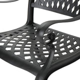 Christopher Knight Home Cayman Outdoor 6-Seater Cast Aluminum Dining Set, 7-Pcs Set, Black Sand Christopher Knight Home
