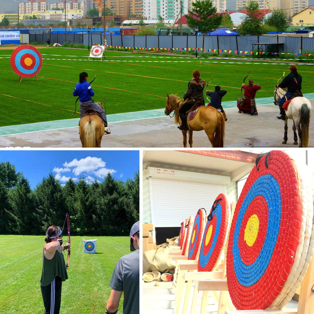 Cifupy Traditional Hand-Made Archery Target 3 Layers Straw Archery Target,Arrow Target for Recurve Bow Longbow for Outdoor Hunting Shooting Practice Archery (20 Inch Targets for Backyard) Cifupy