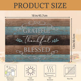 Thankful Grateful Blessed Placemats Set of 6 Place Mats for Kitchen Table Washable Farmhouse Linen Table Mats Dining Decoration 12x18 Inch UIUPRO