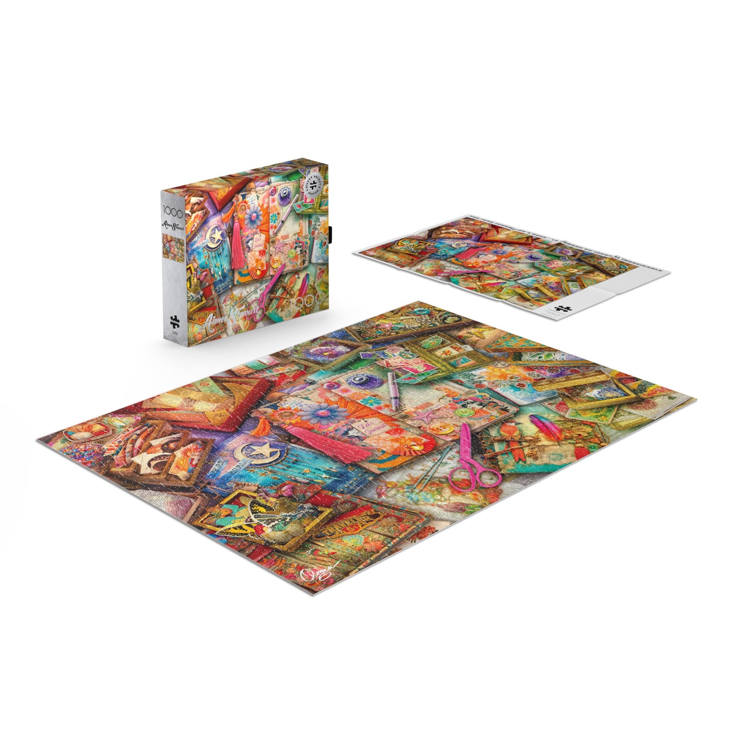 Buffalo Games - Silver Select - Aimee Stewart - The Junk Journaler's Desk - 1000 Piece Jigsaw Puzzle for Adults - Challenging Puzzle Perfect for Game Nights - Finished Size is 26.75 x 19.75