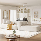 P PURLOVE Modern L-Shape Modular Sectional Sofa,Simplified Style Upholstered Sectional Sofa Couch,2 Piece Free Combination Sofa for Living Room P PURLOVE