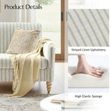 TerraSafe Loveseat Sofa for Living Room, 50.5" Small Love Seat, Comfy Upholstered Farmhouse Couches with Armrests for Bedroom, Office, Apartment, Blue TerraSafe