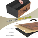 EnHomee 55”W Dresser for Bedroom, Dresser with 13 Large Drawer, Dressers & Chests of Drawers, Dressers with 2 Shelves, Bedroom Dresser, Long Dresser for Closet, Wooden Top Metal Frame Rustic Brown EnHomee