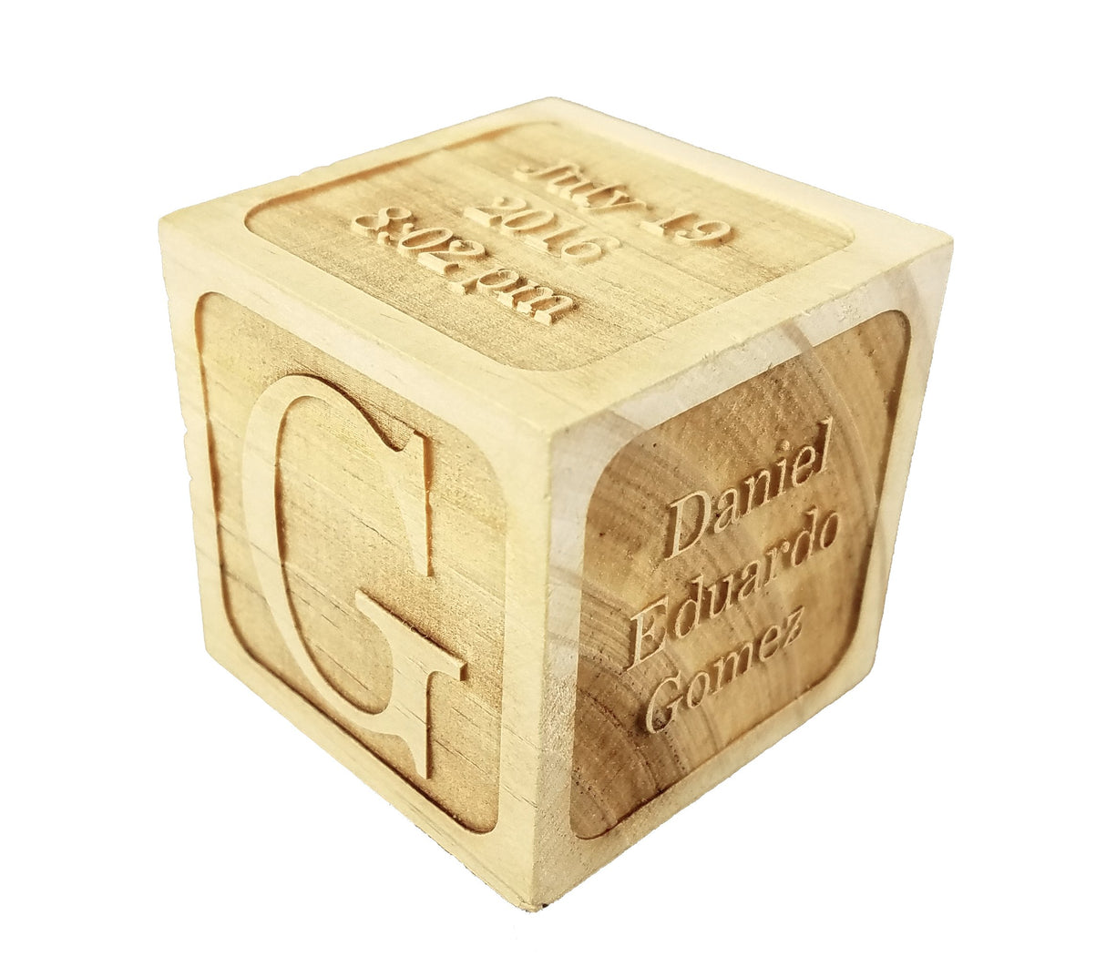 Custom Engraved Big Wood Baby Birth Block (2”) Personalized Gift for Your Baby - New Baby Gifts, Newborn Gifts, Birth Announcement Wedding Collectibles