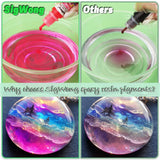 Epoxy Resin Color Pigment – 24 Colors Liquid Epoxy Dye Set with 6 Glitters, Highly Concentrated, Non-Toxic Resin Pigment for Art, Jewelry Making & Crafts – Each 6ml/ 0.25 oz SigWong