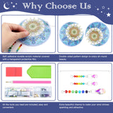 ZYNERY 2 PCS Diamond Painting Wind Chime, Suncatcher Kit Diamond Art for Adults Kids, Painting Kits Hanging Pendant for Home Garden Outdoor Decor (Moon Wolf, Moon Sun) ZYNERY