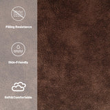 PALLOME Electric Power Loveseat Recliner, Dual Recliner Sofa Couch with Heat & Massage, Overstuffed Armrests, USB Ports, and Ergonomic Backrest for Living Room Comfort (Brown) PALLOME