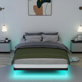 HusDream Floating Bed Frame Queen with Smart LED Lights and Charging Station 8 Inch Metal Platform Bed Frames Queen Size,Stable Structure,Under Bed Storage Space,No Box Spring Needed (8 Inch, Queen) HusDream