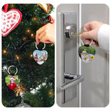 Framendino, 8 Pack Sublimation Blank Keychain Glitter PU Leather Love Heart Heat Transfer Key Chain for Personalized DIY Crafts Photo Pink Framendino