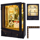 KWYADLUO 11x16 Shadow Box Frame with Light, Memorial Display Case with Shelves, Drawer and Slot for Keepsakes, Large Deep Shadow Box for Flowers and Pet Memorial, Black KWYADLUO