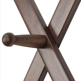 SKOLOO Accordion Wall Hanger, Modern Expandable Coat Rack Wall Mounted, Solid Wooden Wall Hat Rack for Wall, 14 Peg, Walnut SKOLOO