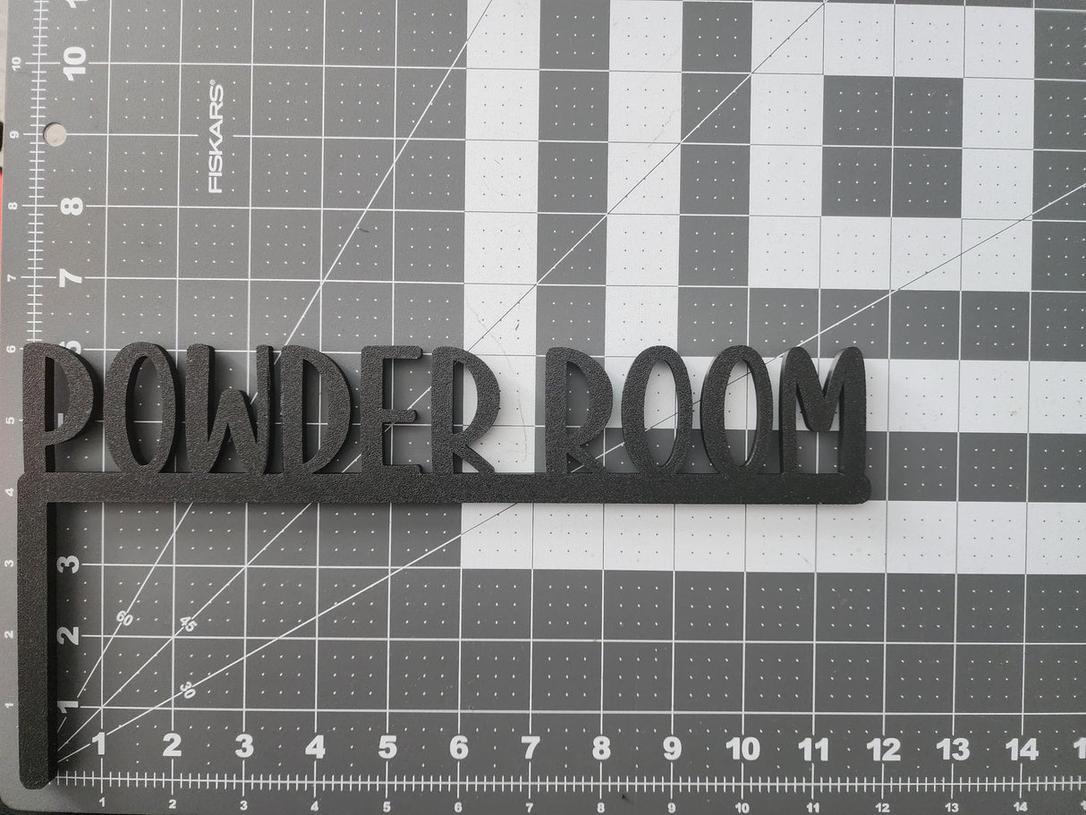 Powder Room Door Topper | Farmhouse Style | Over The Door Sign | Bathroom Sign | Home Decor | Door Corner (Left Side Black) Generic