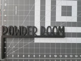 Powder Room Door Topper | Farmhouse Style | Over The Door Sign | Bathroom Sign | Home Decor | Door Corner (Left Side Black) Generic