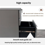 Sanoolir 3-Drawer Mobile File Cabinets Rolling ，Vertical Metal Filing Cabinet for Legal & Letter File Anti-tilt Design with Lock Under Desk Office Drawers Fully Assembled (Grey) Sanoolir