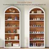 Tribesigns 6-Tier White Arched Bookshelf, 77.16" Tall Arched Bookcase with Storage Shelves, Floor Standing Open Display Shelving Unit for Living Room, Bedroom, Home Office (White, 6-Tier) Tribesigns