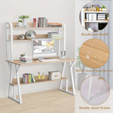 tonchean 47” Computer Desk with Hutch and Space-Saving Storage Shelves tonchean