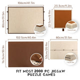 Becko US 2000 Piece Foldable & Tilting Puzzle Board with 6 Drawers & Cover, Lightweight & Portable Puzzle Table with Built-in Stand for Angle Adjustment, for 2000 1500 1000 Pieces Jigsaw Puzzles Becko US