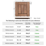 Yaheetech 27PCS Wooden Flooring Patio Deck Tiles Interlocking Tiles Patio Solid Wood and Plastic Indoor&Outdoor 12 x 12in Brown Yaheetech