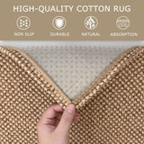 KOZYFLY Boho Runners for Hallways 2x6 ft Washable Hall Carpet Runner Rubber Backed Kitchen Rug Non Slip Woven Cotton Entryway Runner Rugs Floor Runners for Indoor Hallway Bedroom, Tan/Orange/Brown KOZYFLY