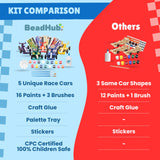 Build & Paint Your Own Wooden Cars-5 Unique & Easy Assemble Model Race Cars to Paint, DIY Arts & Crafts Activity Kit for Kids Boys, Painting Craft Kits, Build A Car Art Stuff for Ages 6 Year Old & Up BeadHub