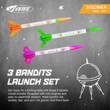 Estes 2435 3 Bandits Rocket-Building Kit, Beginner Mini-Engine-Powered Flying-Rocket-Model Kit for Ages 10+ Estes